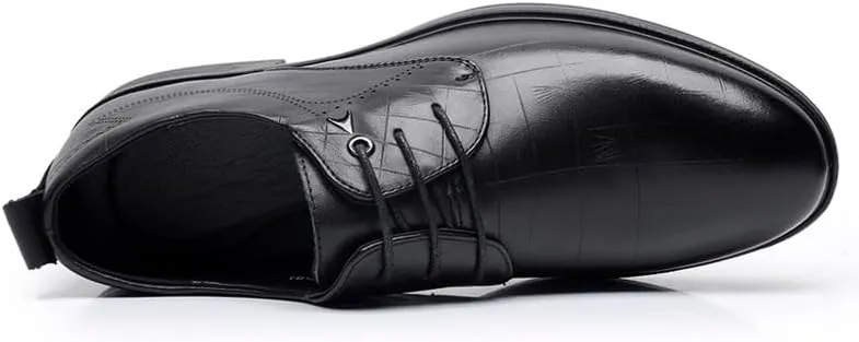 Mens Derby Shoes Luxury Modern Leather Business Casual Scale Pattern Comfort Formal Shoes Breathable Classic Lace-up Formal Tuxedo Derby Shoes(10)