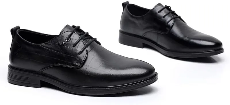 Mens Derby Shoes Luxury Modern Leather Business Casual Scale Pattern Comfort Formal Shoes Breathable Classic Lace-up Formal Tuxedo Derby Shoes(10)