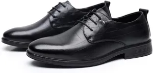 Mens Derby Shoes Luxury Modern Leather Business Casual Scale Pattern Comfort Formal Shoes Breathable Classic Lace-up Formal Tuxedo Derby Shoes(10)