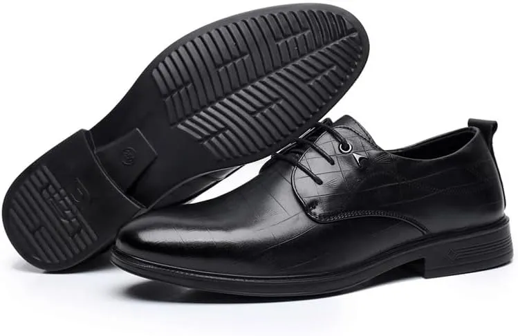 Mens Derby Shoes Luxury Modern Leather Business Casual Scale Pattern Comfort Formal Shoes Breathable Classic Lace-up Formal Tuxedo Derby Shoes(10)