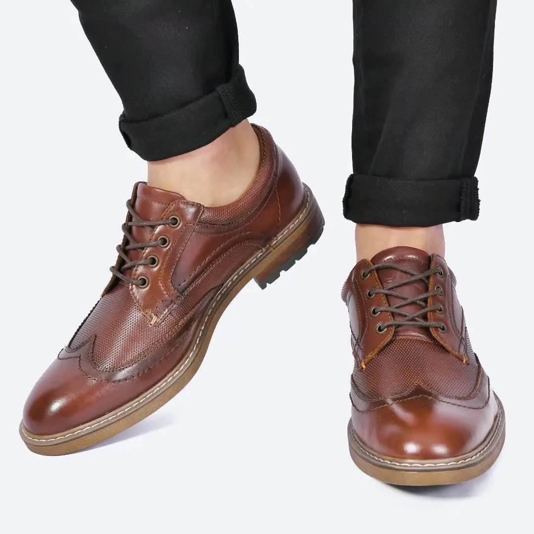 Mens Dress Shoes, Lace Up Plain Toe Leather Oxford