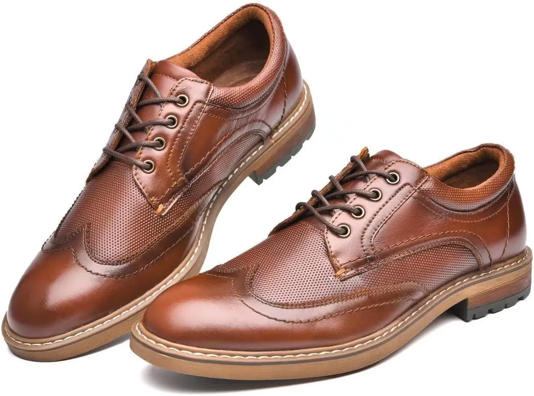 Mens Dress Shoes, Lace Up Plain Toe Leather Oxford
