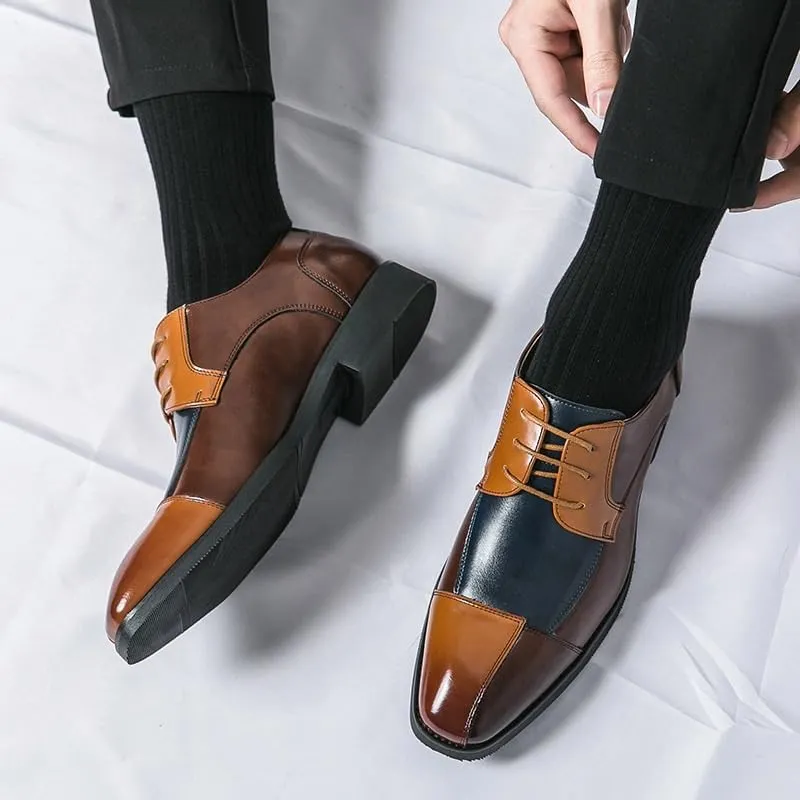 Men's Dress Shoes Men Breathable Leather Wingtip Brogue Oxfords Classic Lace Up Formal Tuxedo Derby Shoes for Men