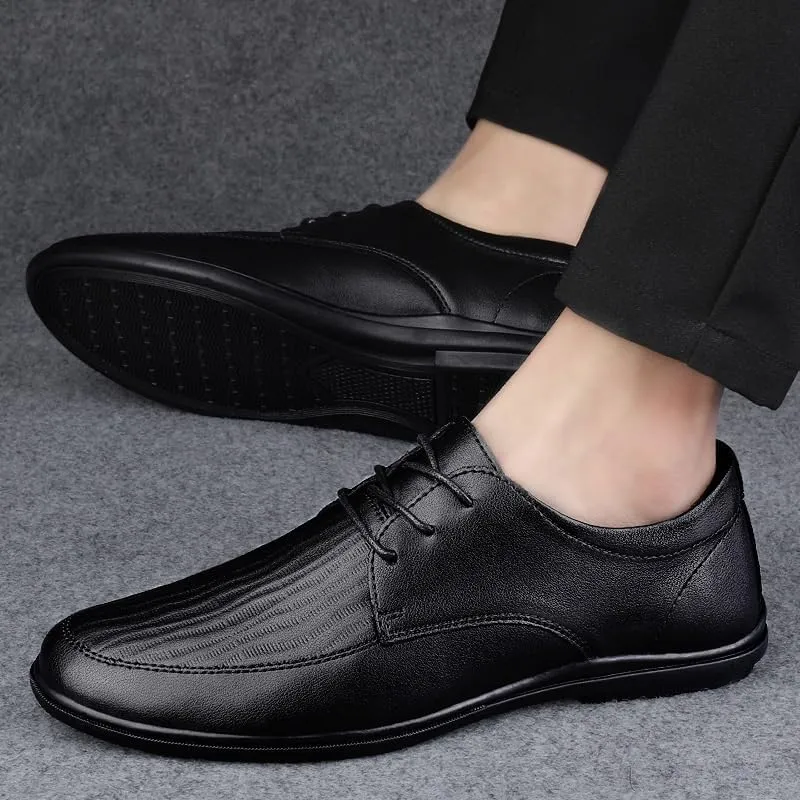 Men's Dress Shoes Men Genuine Leather Oxford Shoes Classic Business Shoes Casual Wedding Office Shoes for Men(8.5)