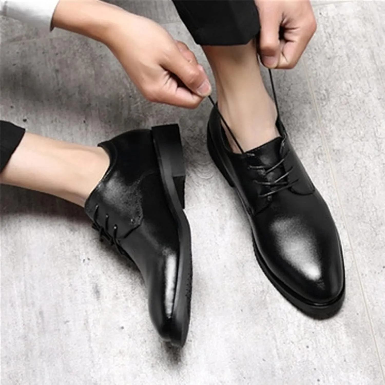 Men's Dress Shoes Wide Width 13 Color Solid Business Fashion Summer Style Shoes Leather Men's Leisure Breathable Men's Leather Shoes Leather Dress Shoes