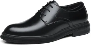 Mens Elevator Dress Shoes Autumn Winter Business Formal Leather Shoes for Men British Style Height Increasing Wedding Groom Shoes(10)