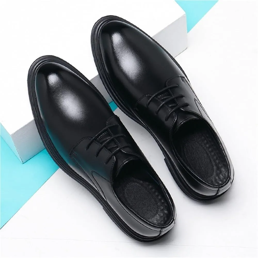 Mens Elevator Dress Shoes Autumn Winter Business Formal Leather Shoes for Men British Style Height Increasing Wedding Groom Shoes(10)