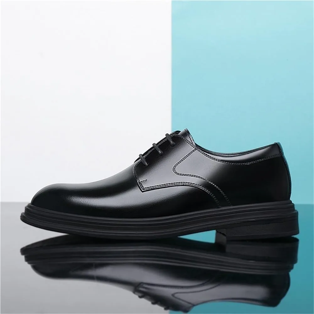 Mens Elevator Dress Shoes Autumn Winter Business Formal Leather Shoes for Men British Style Height Increasing Wedding Groom Shoes(10)
