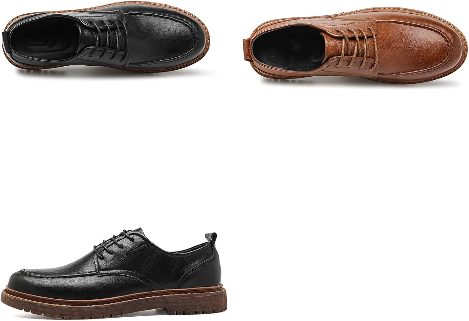 Mens Fashion Formal Retro Oxford Shoes Modern Comfort Slip-on Lace Up Sewing Oxford Sneakers Classic Casual British All-Match Driving Dress Loafer Shoes