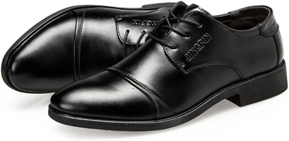 Men's Formal Oxford Comfortable Dress Shoes - Business Wingtip Lace Up Leather Shoes with Classic and Modern Designs
