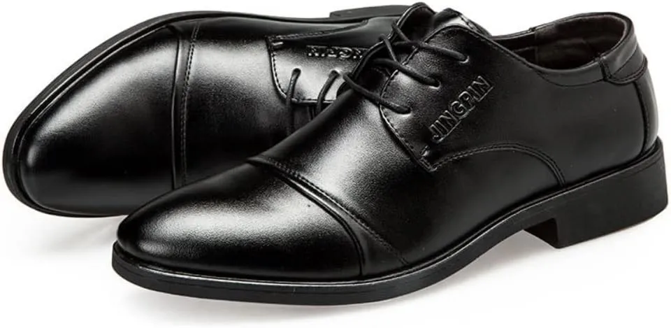 Men's Formal Oxford Comfortable Dress Shoes - Business Wingtip Lace Up Leather Shoes with Classic and Modern Designs