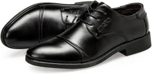 Men's Formal Oxford Comfortable Dress Shoes - Business Wingtip Lace Up Leather Shoes with Classic and Modern Designs