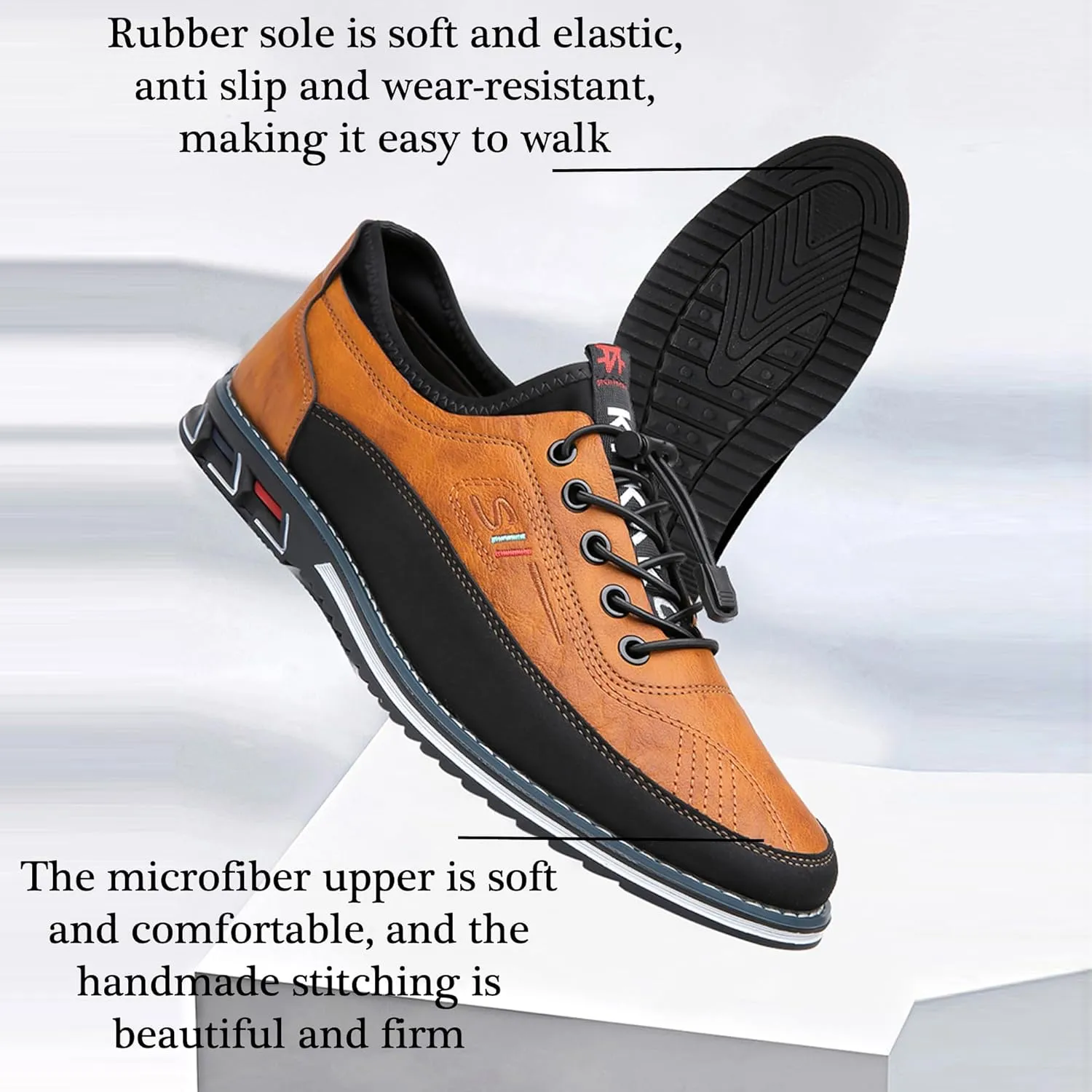 Men's Leather Casual Oxford Shoes Moccasin Driving Office Walking Loafers Lace Up Slip-On Business