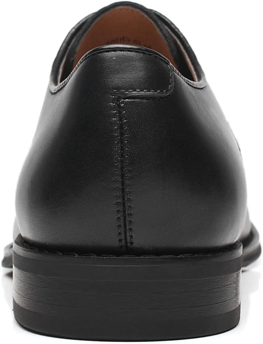 Mens Leather Updated Classic Cap Toe Oxfords Lace Dress Shoes