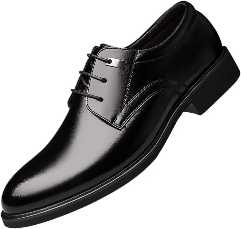 Men's Orthopedic Comfort Dress Shoes Classic Lace-up Formal Tuxedo Shoes Genuine Leather Casual Footwear