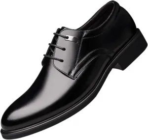 Men's Orthopedic Comfort Dress Shoes Classic Lace-up Formal Tuxedo Shoes Genuine Leather Casual Footwear