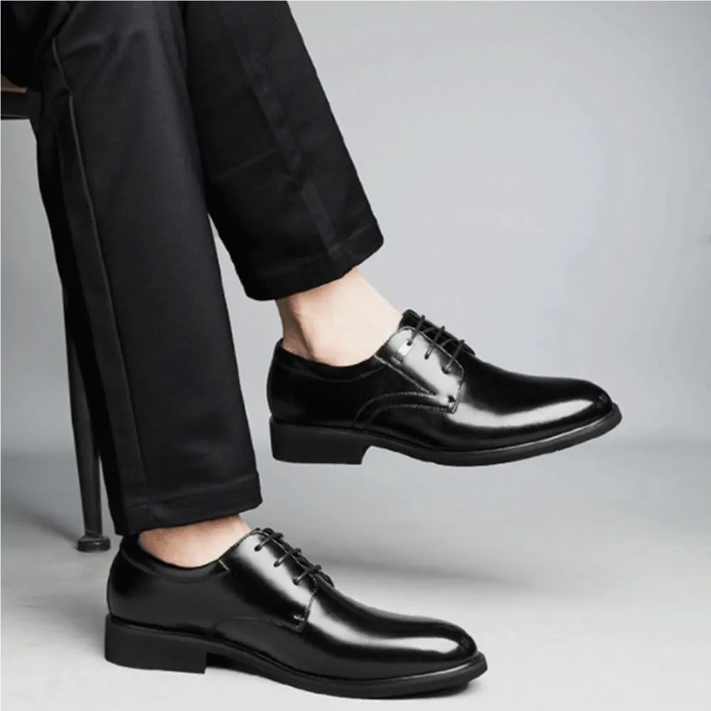 Men's Orthopedic Comfort Dress Shoes Classic Lace-up Formal Tuxedo Shoes Genuine Leather Casual Footwear