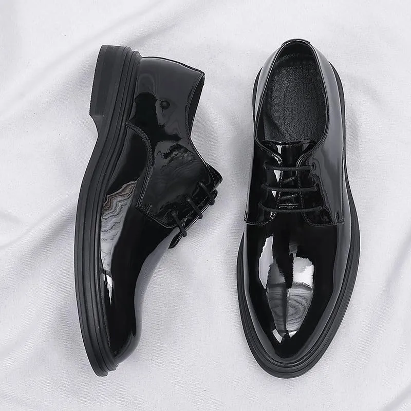 Mens Oxfords Men's Classic Lace Up Formal Tuxedo Derby Shoes Breathable Leather Wingtip Brogue Shoes for Men