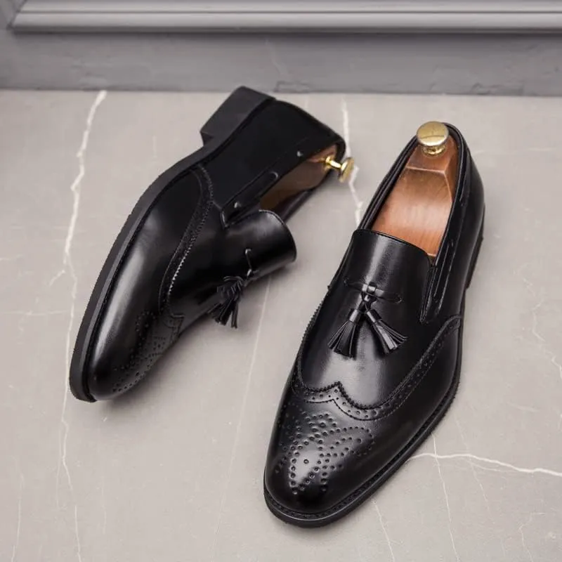 Men's Penny Loafers Tassels Casual Slip-On Shoes and Weeding Dress Shoes for Men
