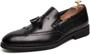 Men's Penny Loafers Tassels Casual Slip-On Shoes and Weeding Dress Shoes for Men