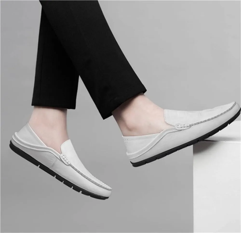 Mens Slip On Loafers Round Toe Flat Heel Comfortable Simple Classic Prom Wedding Casual Shoes Lightweight