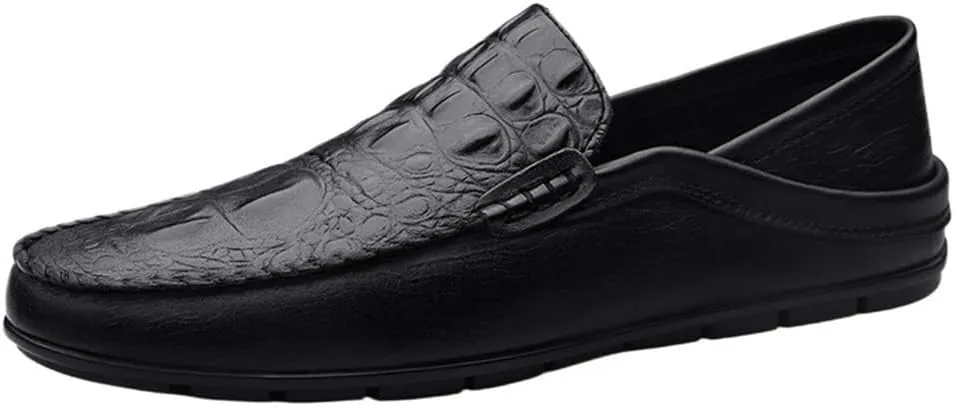 Mens Slip On Loafers Round Toe Flat Heel Comfortable Simple Classic Prom Wedding Casual Shoes Lightweight