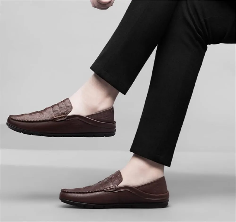 Mens Slip On Loafers Round Toe Flat Heel Comfortable Simple Classic Prom Wedding Casual Shoes Lightweight
