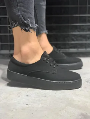 Men's Sneaker Casual Shoes 077 Black Suede (Black Sole)