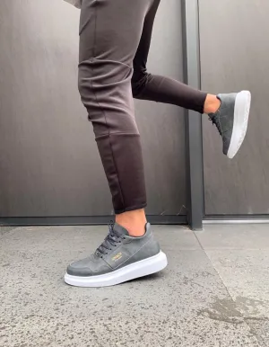 Men's Sneaker Gray High Sole Casual Sneaker Shoes