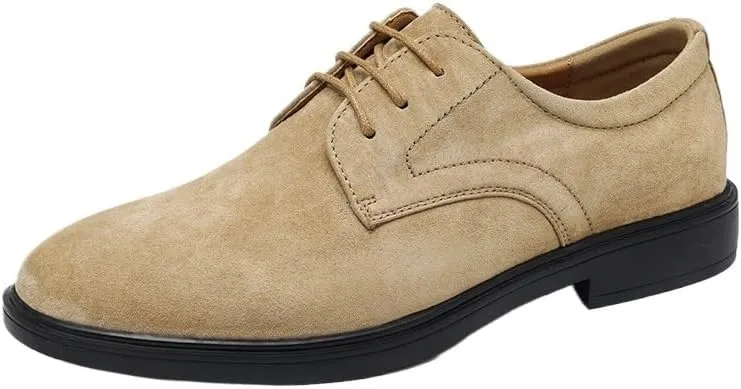 Men's Suede Oxfords - Classic Wingtip Lace-Up Dress Shoes for Luxury Business & Casual Wear