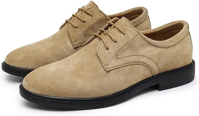 Men's Suede Oxfords - Classic Wingtip Lace-Up Dress Shoes for Luxury Business & Casual Wear