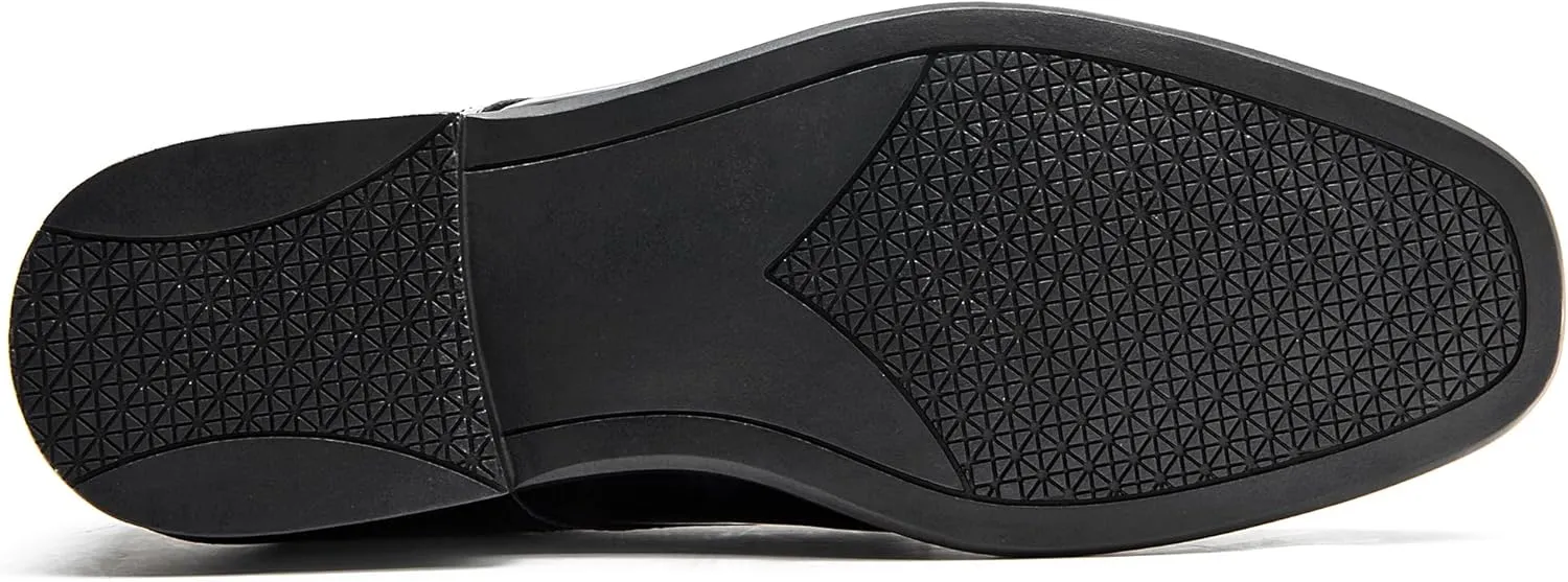 Men's Tuxedo Dress Shoes - Classic Oxfords in Black & White - Formal Suit Shoes with Lace-Up Closure