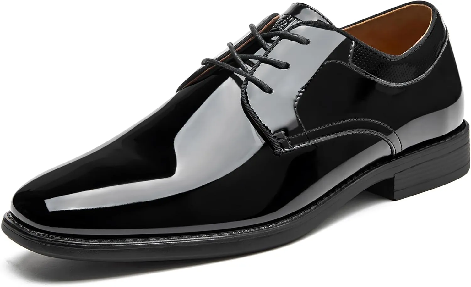 Men's Tuxedo Dress Shoes - Classic Oxfords in Black & White - Formal Suit Shoes with Lace-Up Closure