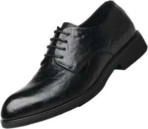 Mens Wedding Oxford Shoes Patent Leather Formal Dress Shoes for Men Tuxedo Lace Up(Black,9)