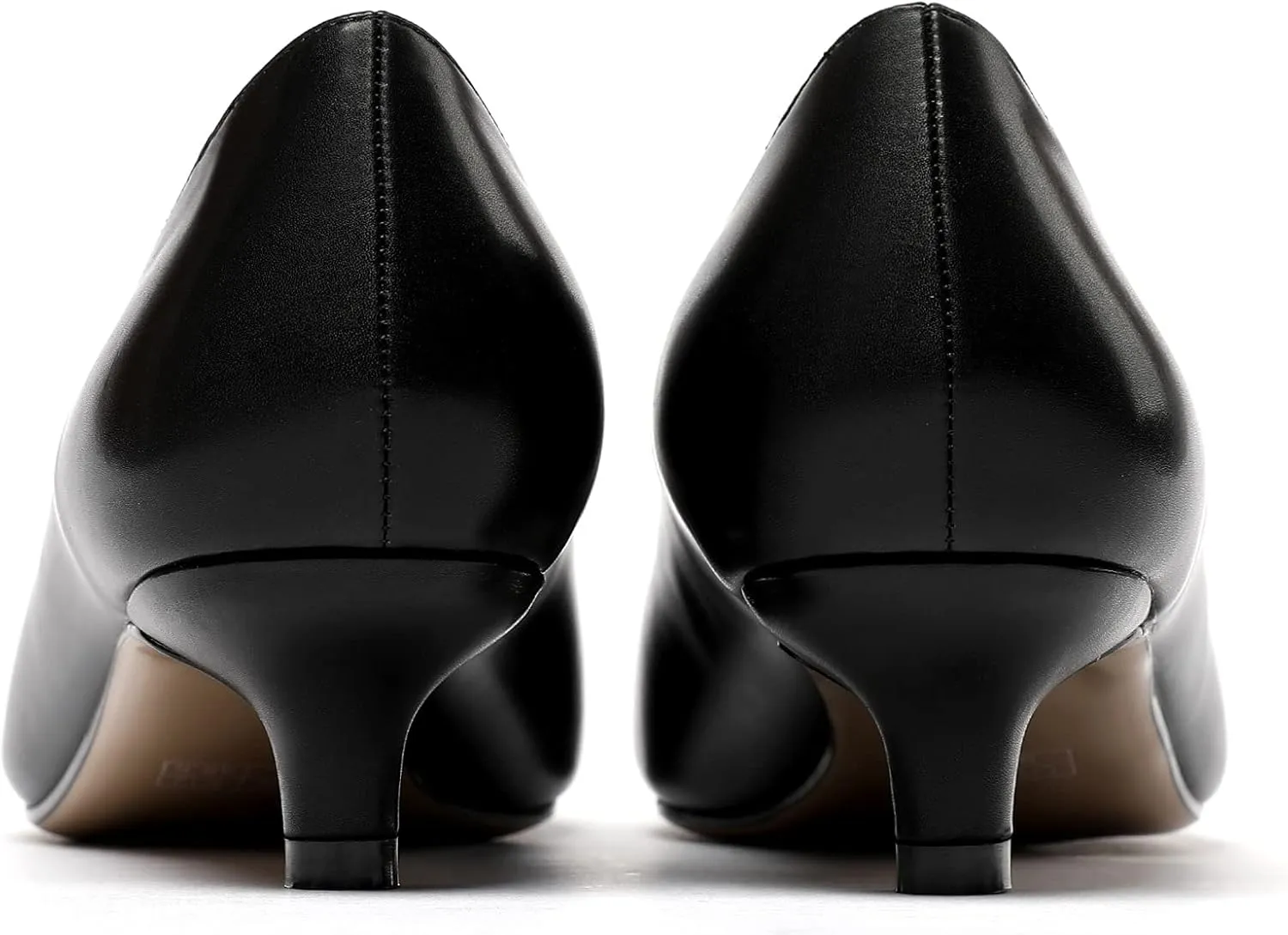 Mettesally Women's New Low Kitten Heel Pumps Pointed Closed Toe Slip On Dress Daily Office Shoes