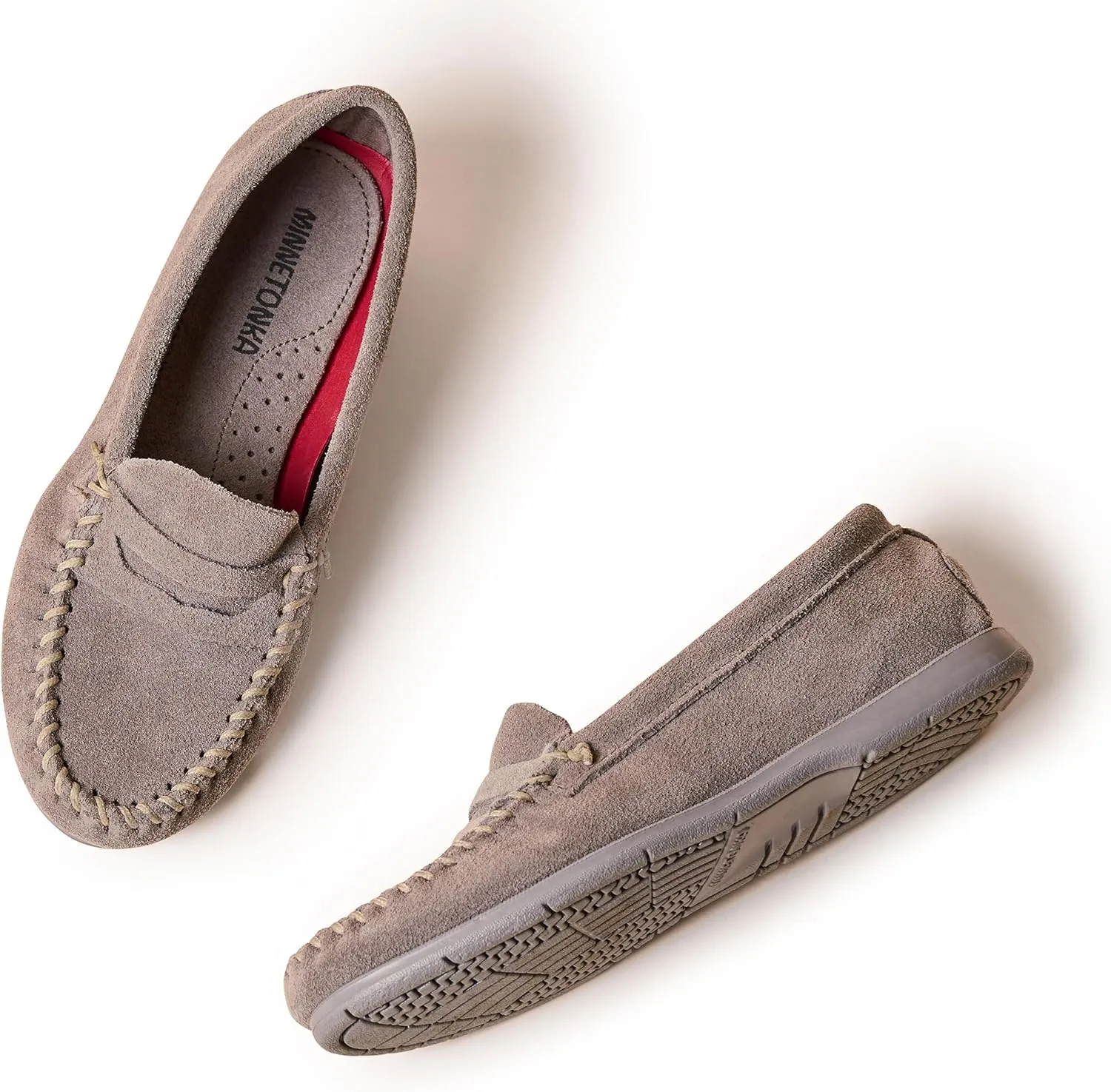 Minnetonka Mellony Penny – Women's Penny Loafer Design, Water and Stain Resistant, Genuine Suede, and Lightweight Sole