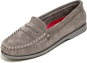Minnetonka Mellony Penny – Women's Penny Loafer Design, Water and Stain Resistant, Genuine Suede, and Lightweight Sole