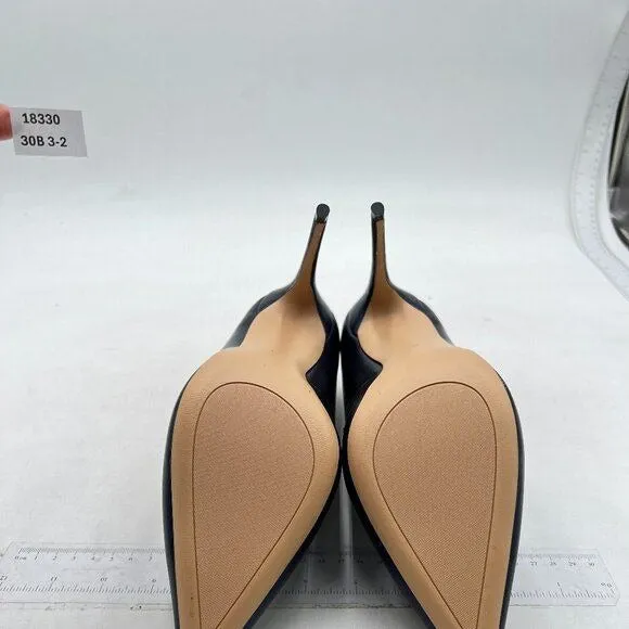 miss left Women Stiletto High Heel Loafer Pumps with Trim Closed Pointed Toe