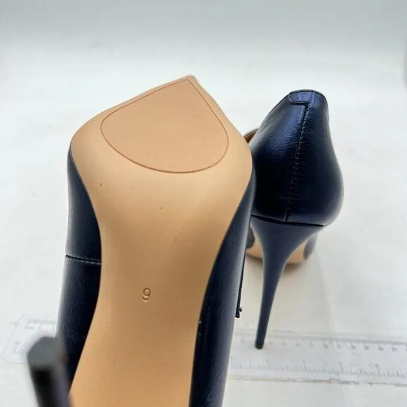 miss left Women Stiletto High Heel Loafer Pumps with Trim Closed Pointed Toe