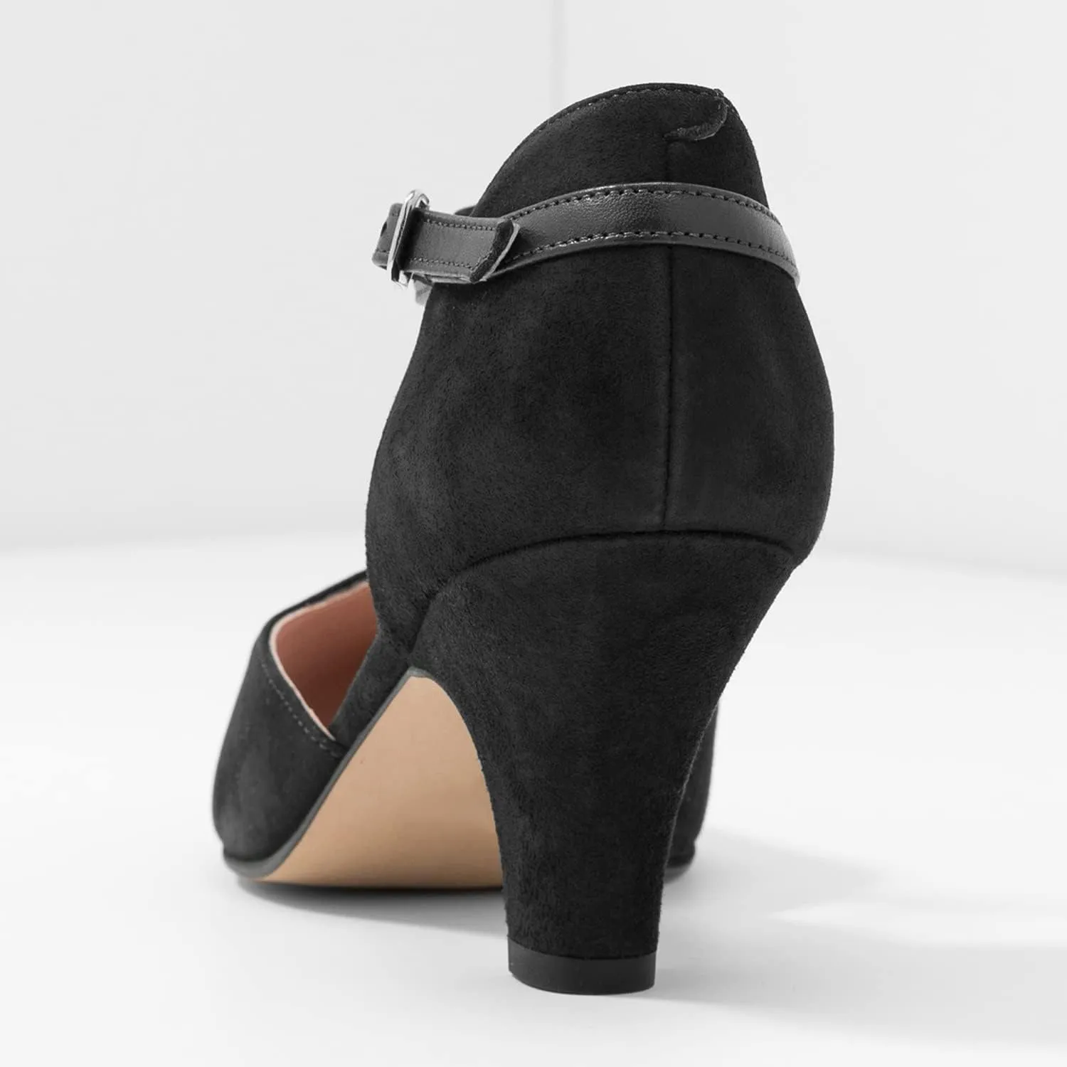 MOOMMO Women Elegant Kitten Heel Mary Jane Pumps Shoes Ankle T-Strap Round Closed Toe Cut-Out Dress Sandals Shoe Chunky Block Heels D-Orsay Suede Work Pump Fall fashion Office Wedding Spring 4-13 M US