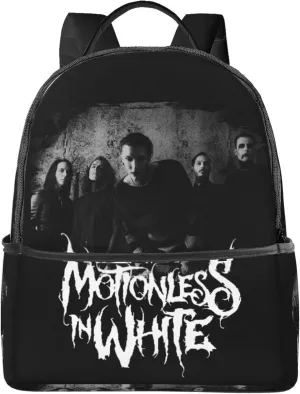 Motionless Rock In White Unisex Casual Backpack Lightweight Travel Bag Classic Laptop Daypack Backpack Men Women