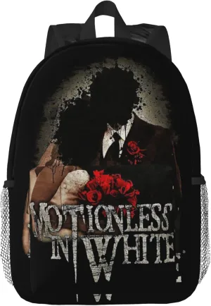 Motionless Rock In White Unisex Casual Backpack Lightweight Travel Bag Classic Laptop Daypack Men Women Backpack, Black