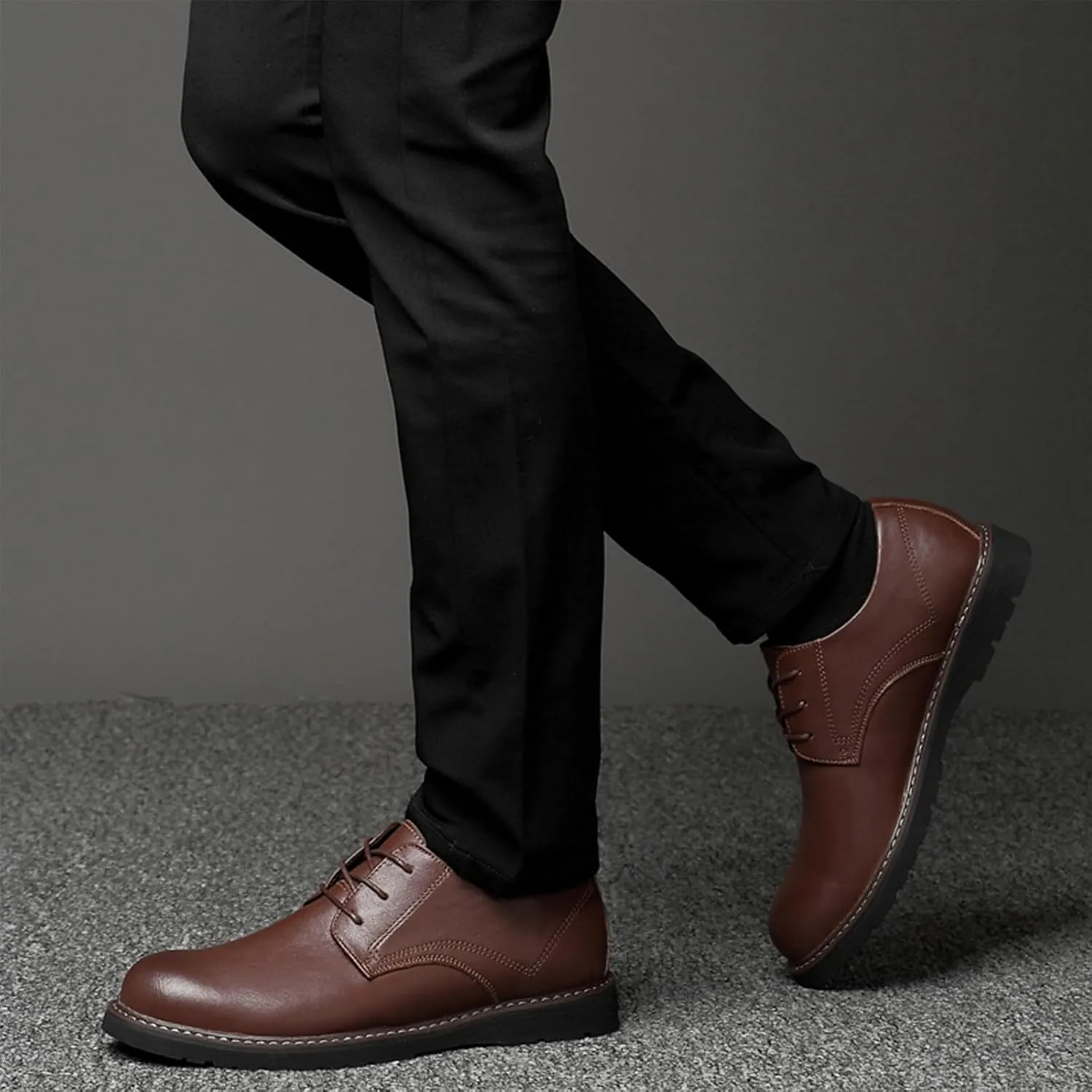 MWX Men's Dress Oxford Shoes Lace Up Formal Oxford Classic Round Toe Casual Shoes