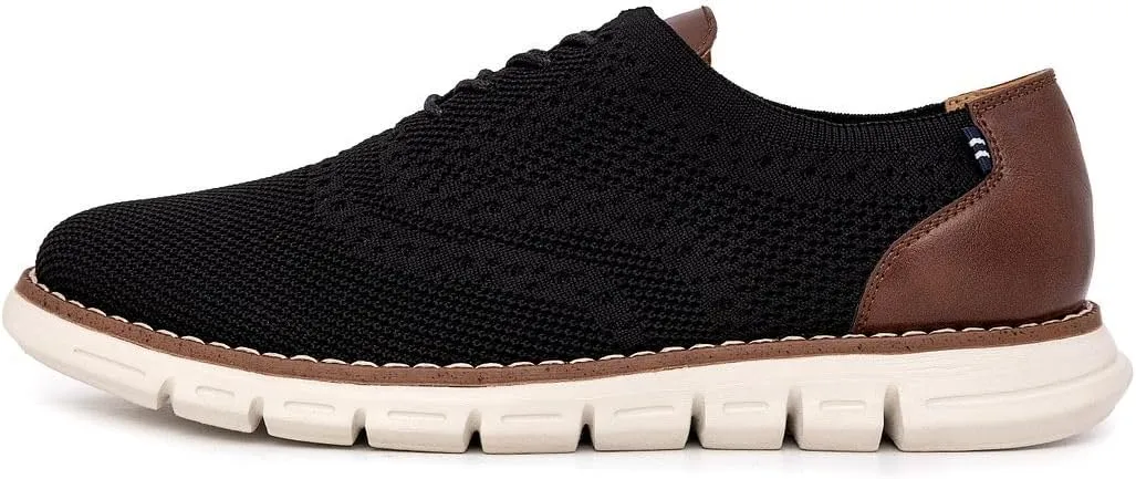 Nautica Men's Knit Dress Oxford Dress Sneakers: Breathable, Stylish, Lightweight & Comfortable - Ideal for Business or Walking