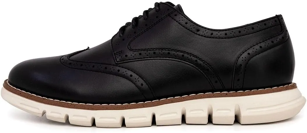 Nine West Mens Wingtip Lace Up Oxford Shoes Brogue Cushioned Dress Shoes for Men Lightweight Comfortable Italy Fashion