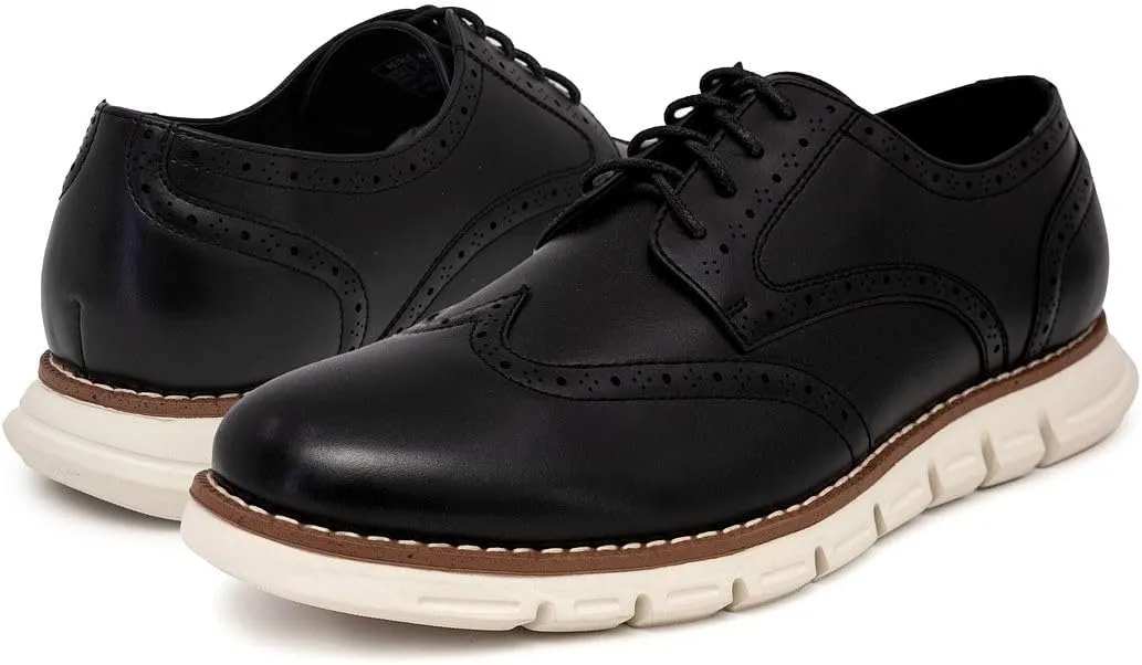 Nine West Mens Wingtip Lace Up Oxford Shoes Brogue Cushioned Dress Shoes for Men Lightweight Comfortable Italy Fashion