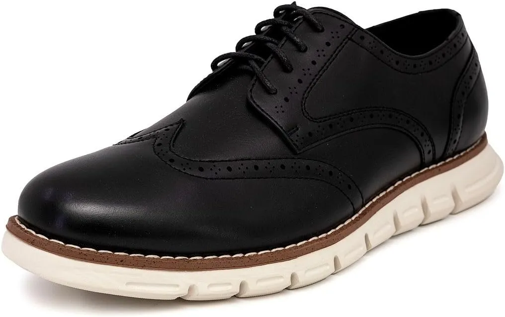 Nine West Mens Wingtip Lace Up Oxford Shoes Brogue Cushioned Dress Shoes for Men Lightweight Comfortable Italy Fashion