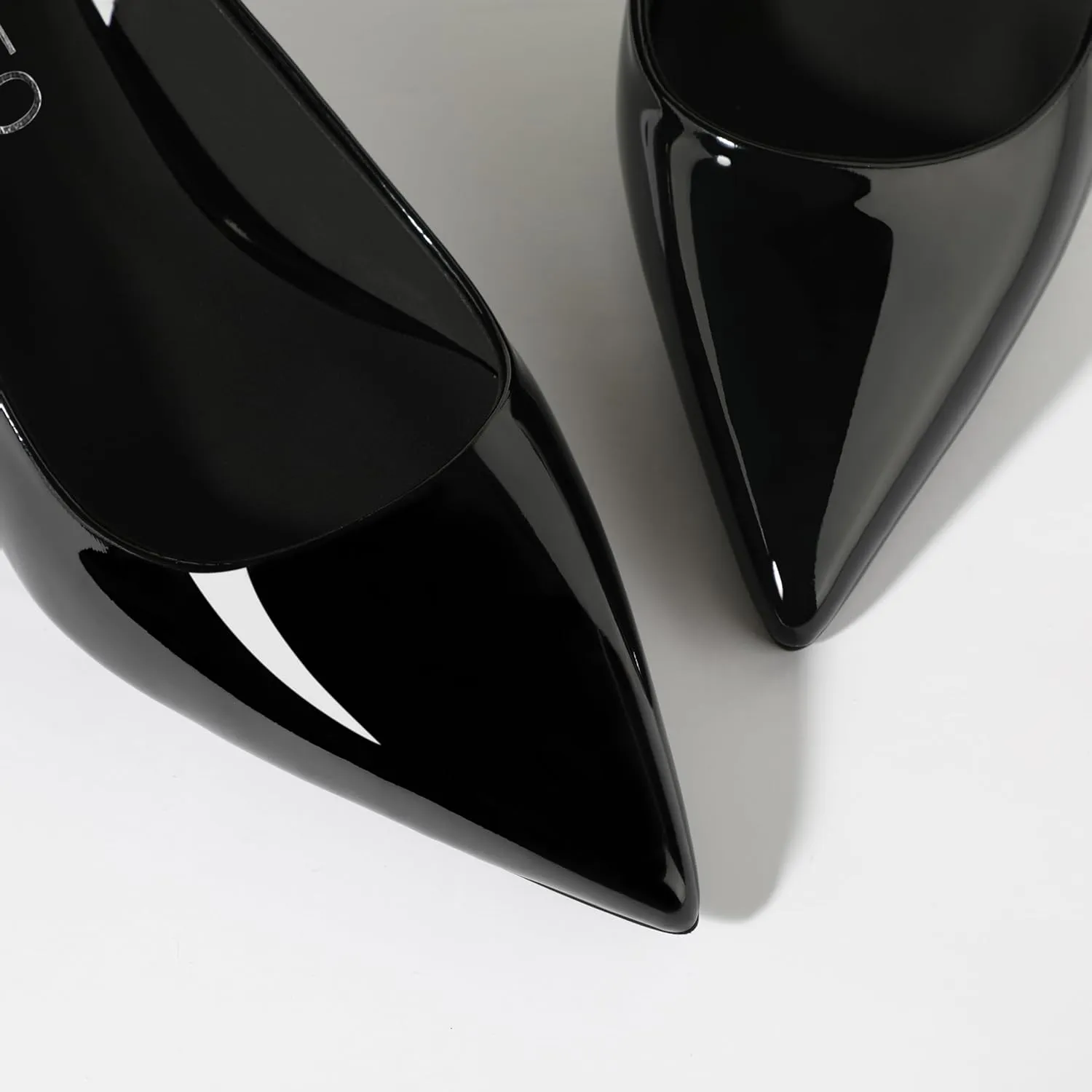 NUMALEO Slingback Heels for Women Pointed Close Toe Kitten Heels Patent Pumps Dress Party Comfy Stiletto 2.5 Inch Dress Shoes