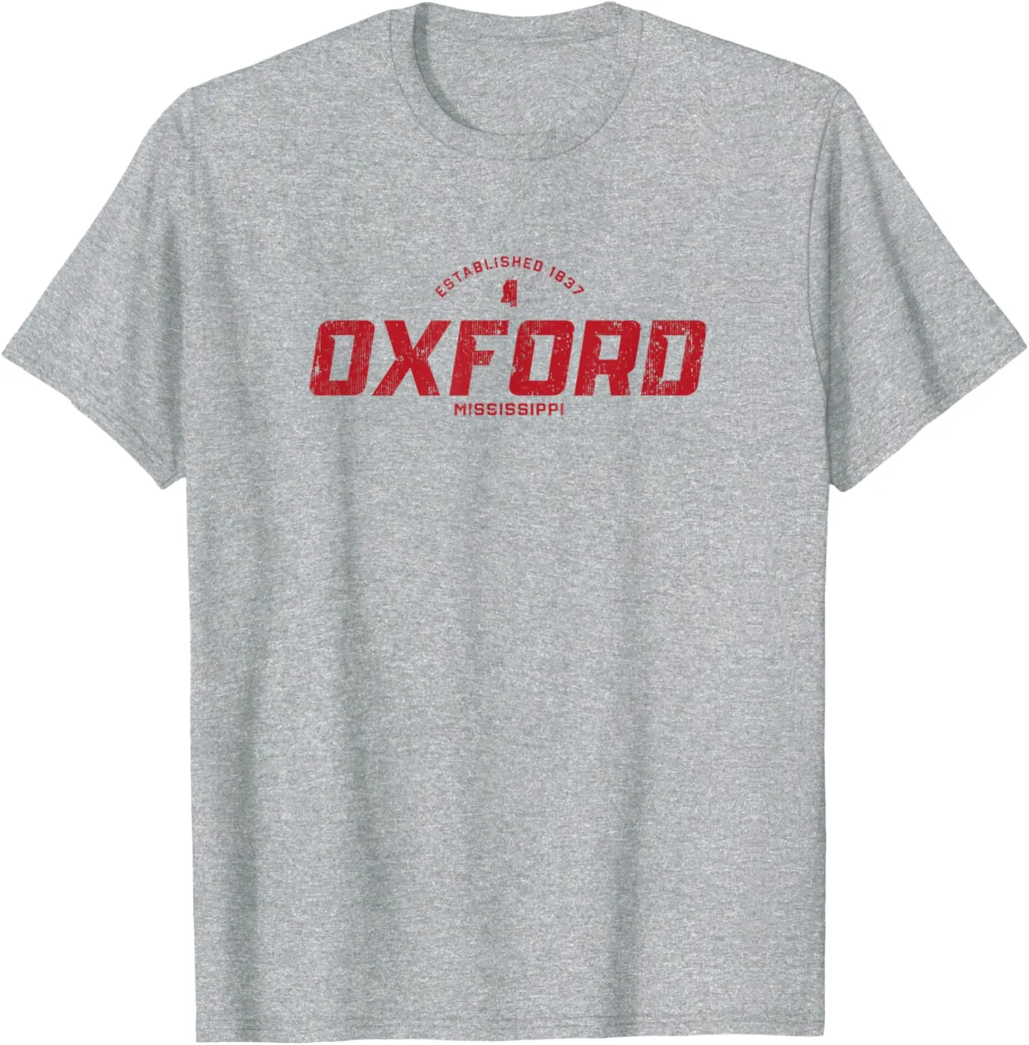 Oxford Mississippi MS Vintage Athletic Red Sports Logo T-Shirt