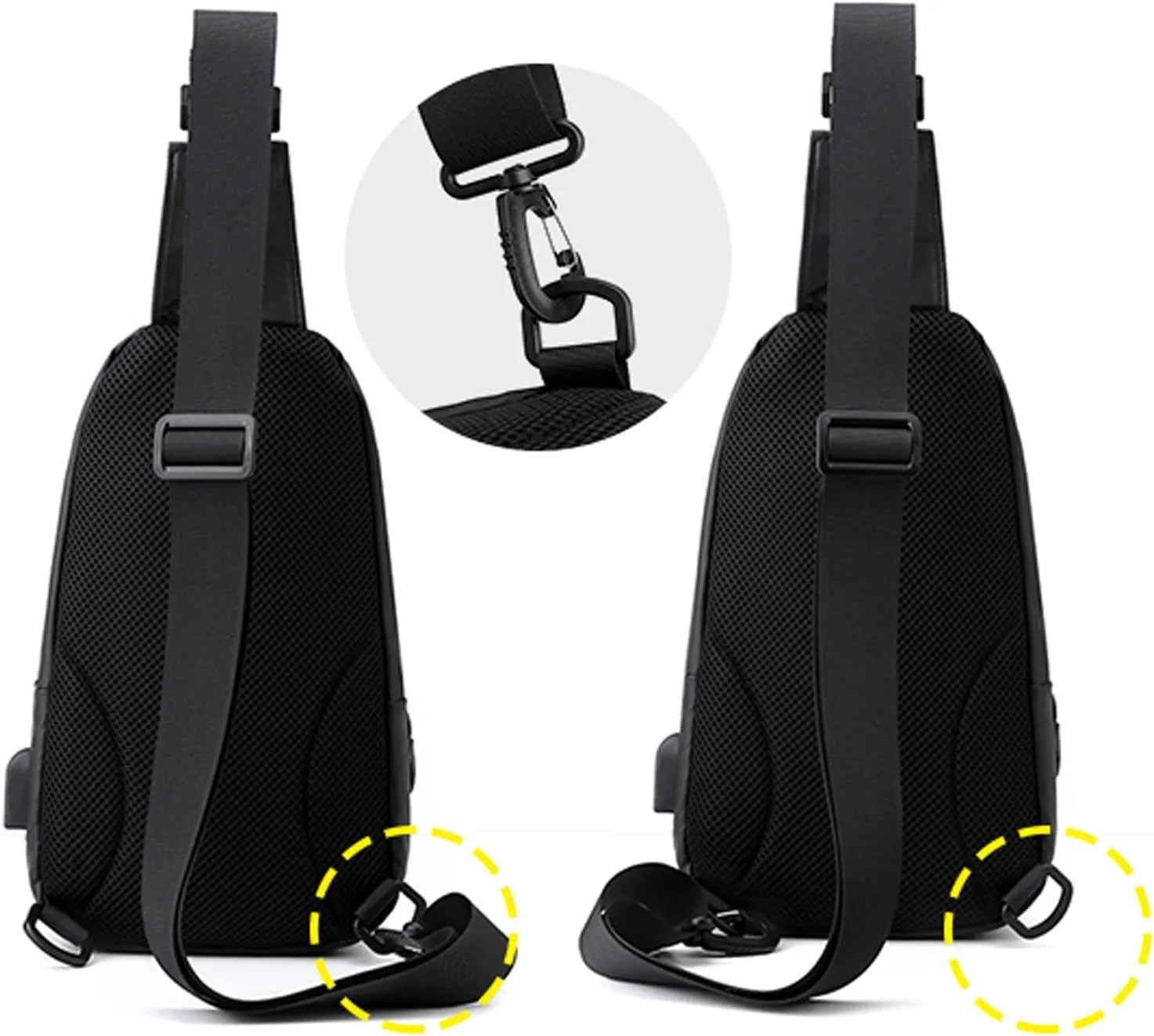 Oxford Sling Bag Backpack Crossbody Chest Pack for Men Women